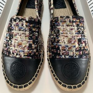 Tory Burch Colorblock Flat Espadrille- Tweed